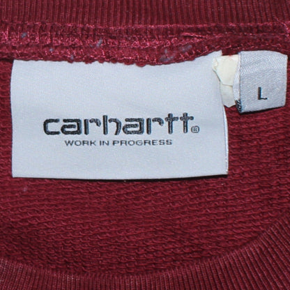 Mens UK Size L Carhartt Red Pullover Sweatshirt