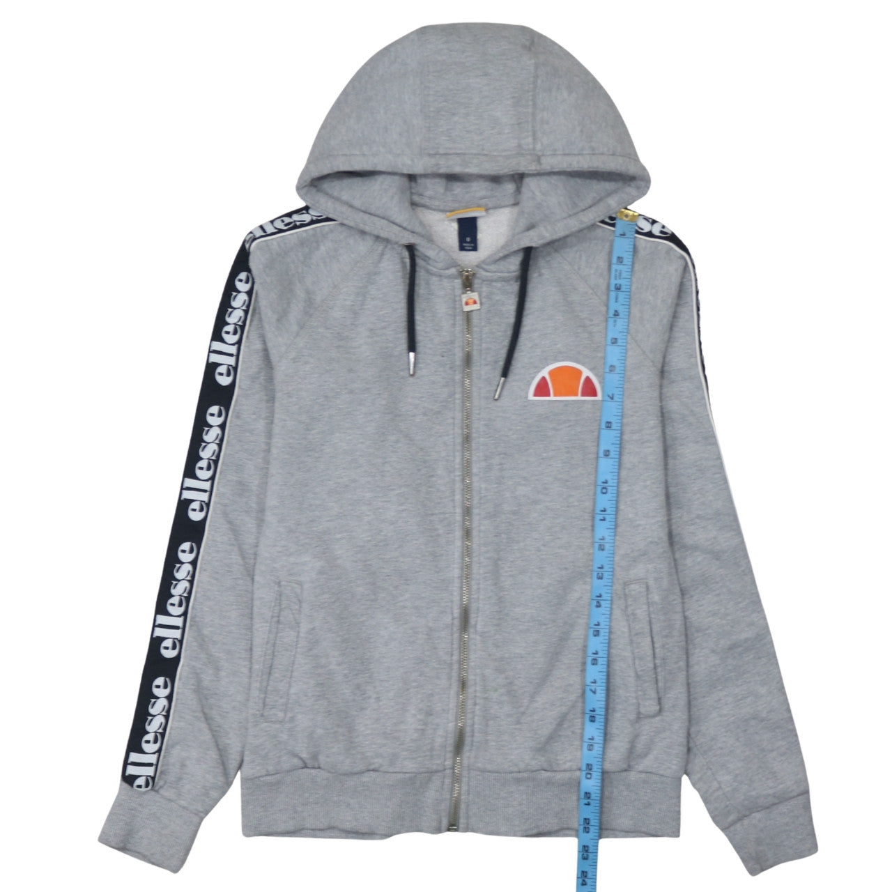 Womens UK Size 8 ellesse Grey Full Zip Hoodie