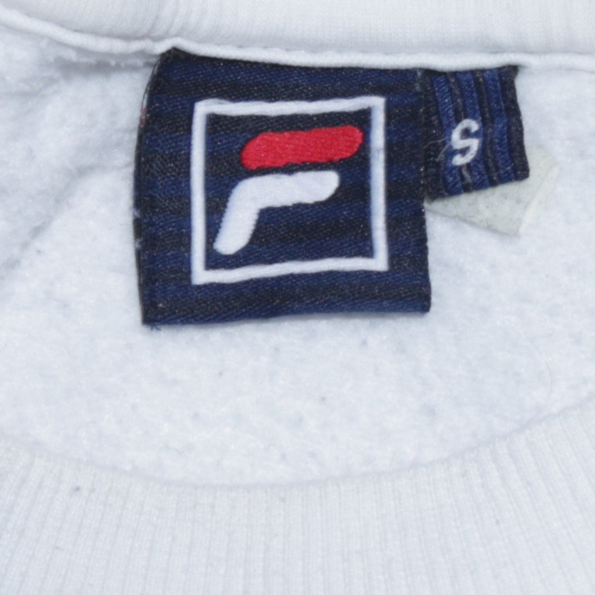 Fila Mens White Crew Neck Logo Sweatshirt Size S