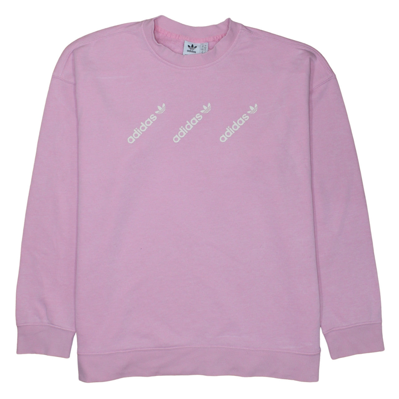 Womens UK Size 18 adidas Pink Pullover Sweatshirt