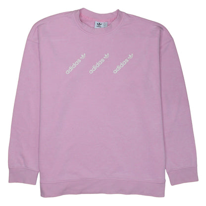 Womens UK Size 18 adidas Pink Pullover Sweatshirt