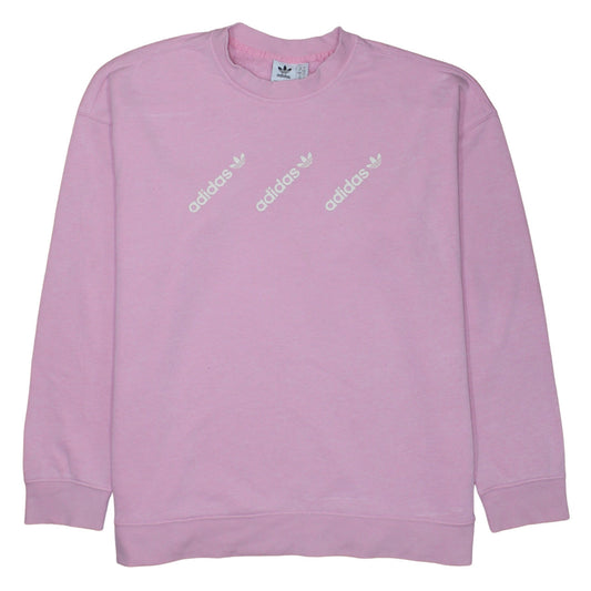 Womens UK Size 18 adidas Pink Pullover Sweatshirt