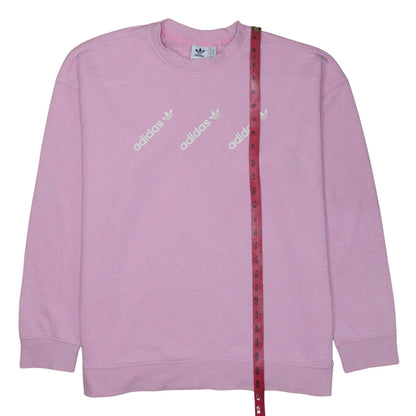 Womens UK Size 18 adidas Pink Pullover Sweatshirt