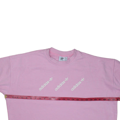 Womens UK Size 18 adidas Pink Pullover Sweatshirt