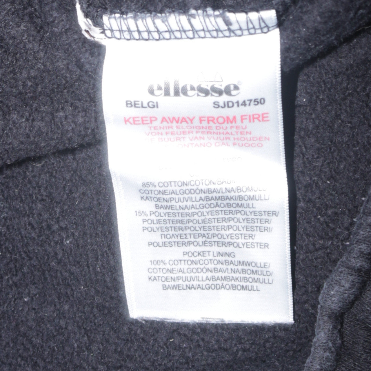 Womens UK Size M ellesse Regular Fit Jogger Black Trousers