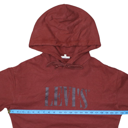 Mens UK Size S Levi's Red Pullover Hoodie