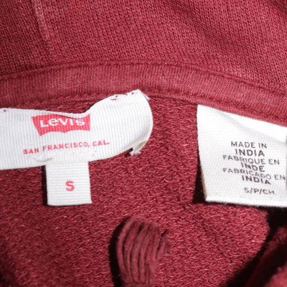 Mens UK Size S Levi's Red Pullover Hoodie