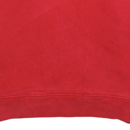 Nike Boys Red Pullover Crew Neck Sweatshirt Size 13-14 Years Logo Fleece