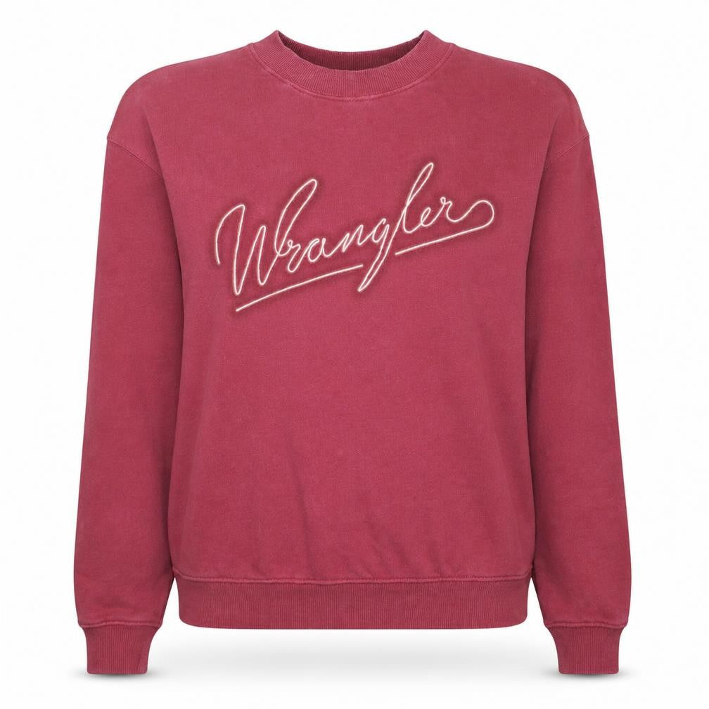 Womens UK Size M Wrangler Pink Pullover Sweatshirt