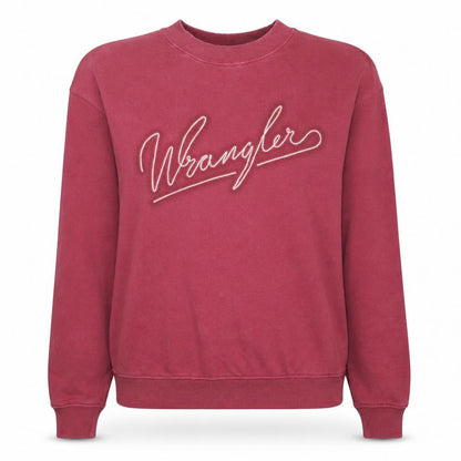 Womens UK Size M Wrangler Pink Pullover Sweatshirt