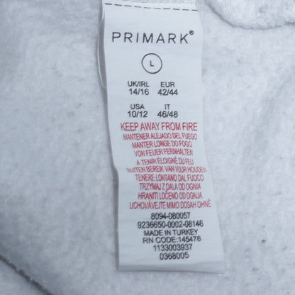 Womens UK Size L Primark White Pullover Sweatshirt
