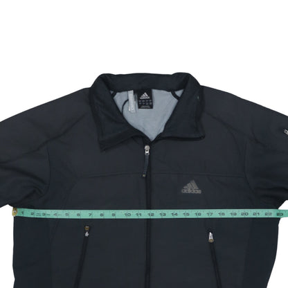 Adidas Mens Black Softshell Jacket L Water Resistant Windproof