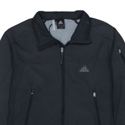 Adidas Mens Black Softshell Jacket L Water Resistant Windproof