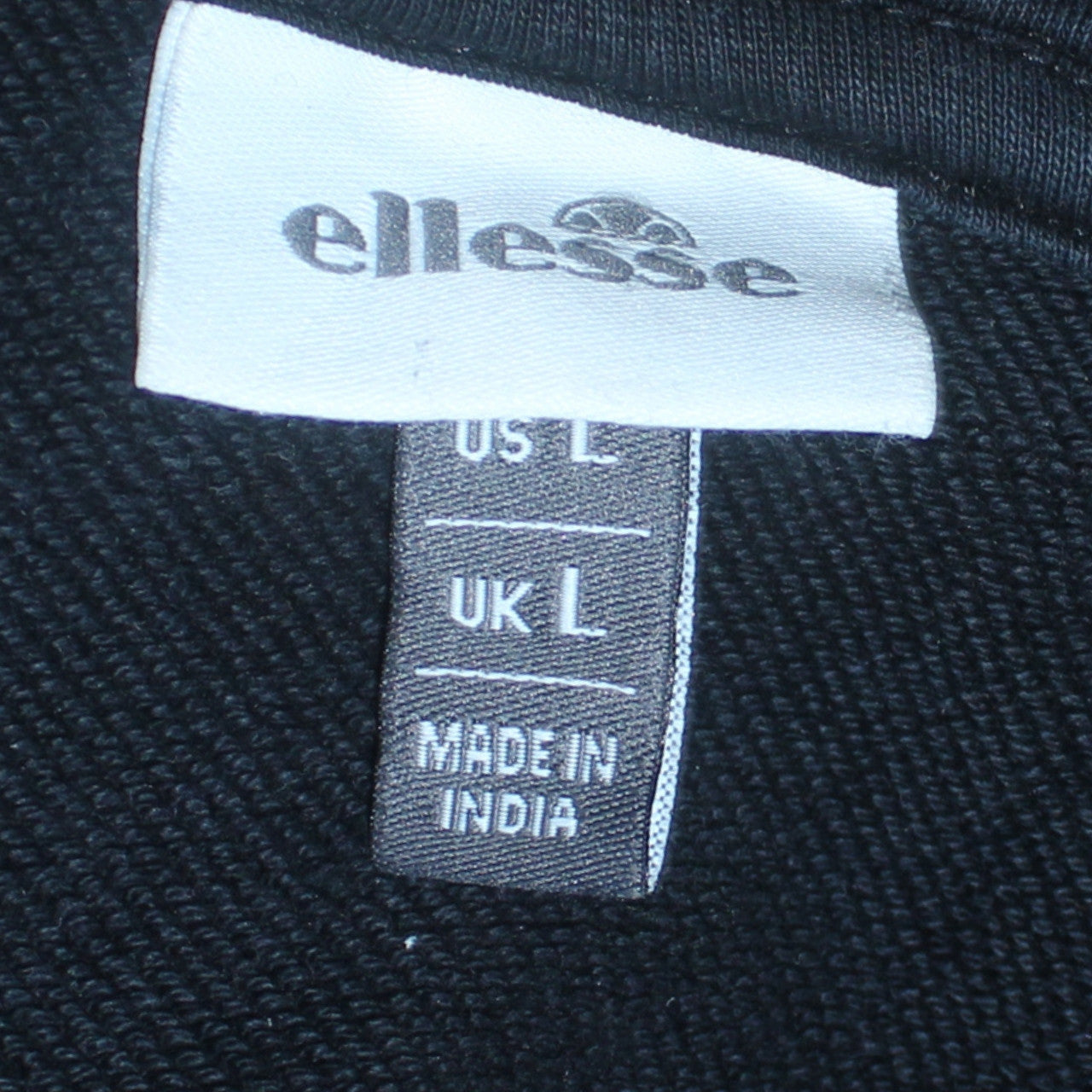 Mens UK Size L ellesse Black Pullover Hoodie