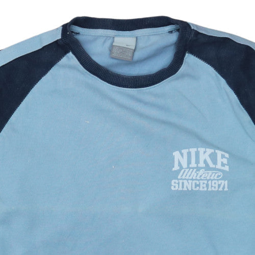 Mens UK Size L Nike Blue Pullover Sweatshirt