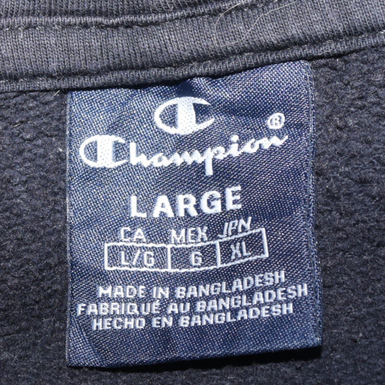 Mens UK Size L Champion Black Pullover Hoodie