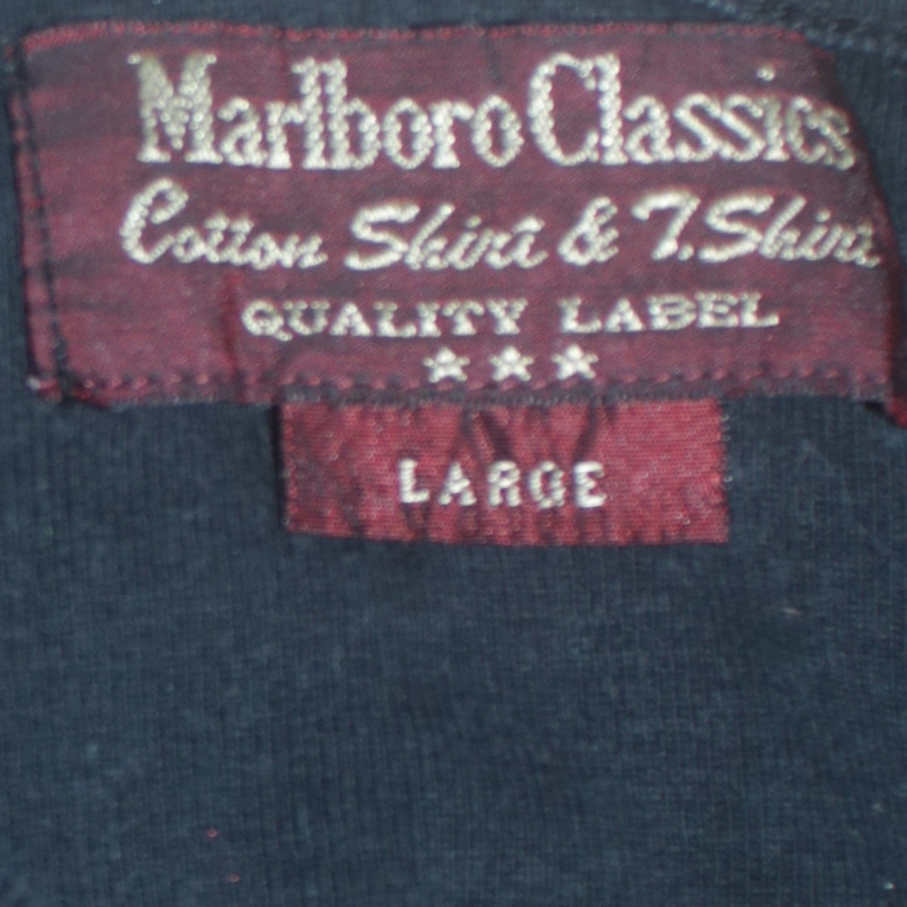 Mens UK Size L Marlboro Classics Black  T-Shirt