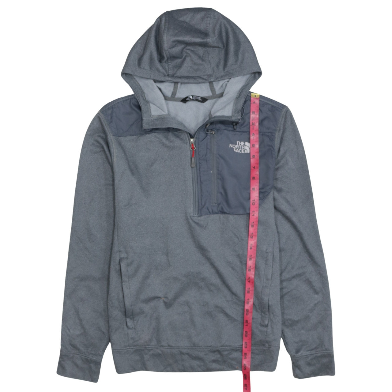 Mens UK Size M The North Face Grey 1/2 Zip Hoodie