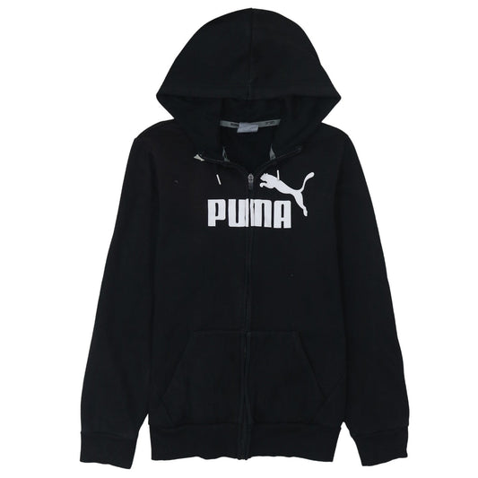 Womens UK Size 12 PUMA Black Full Zip Hoodie
