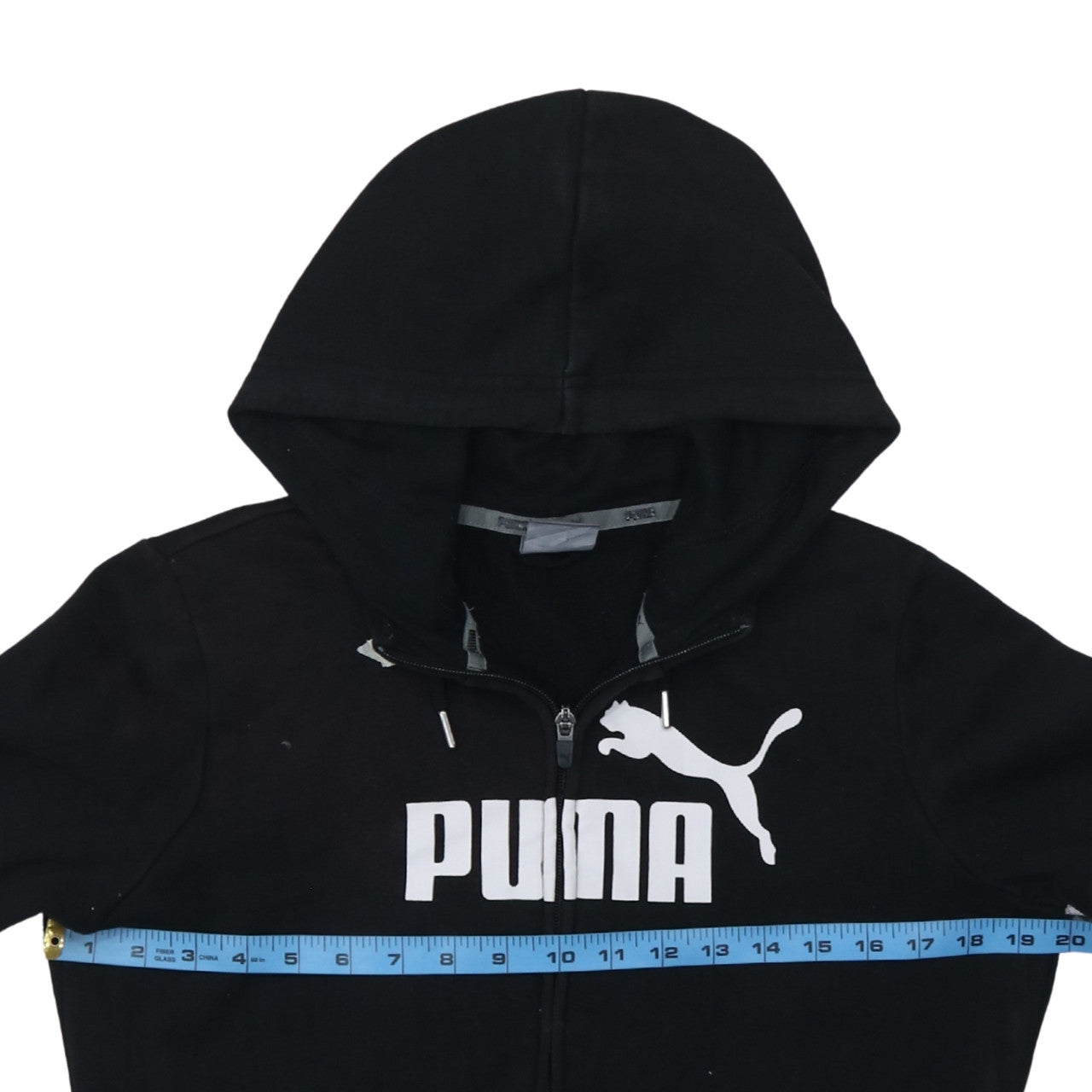 Womens UK Size 12 PUMA Black Full Zip Hoodie