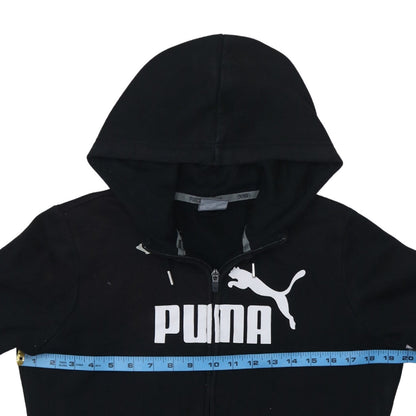 Womens UK Size 12 PUMA Black Full Zip Hoodie