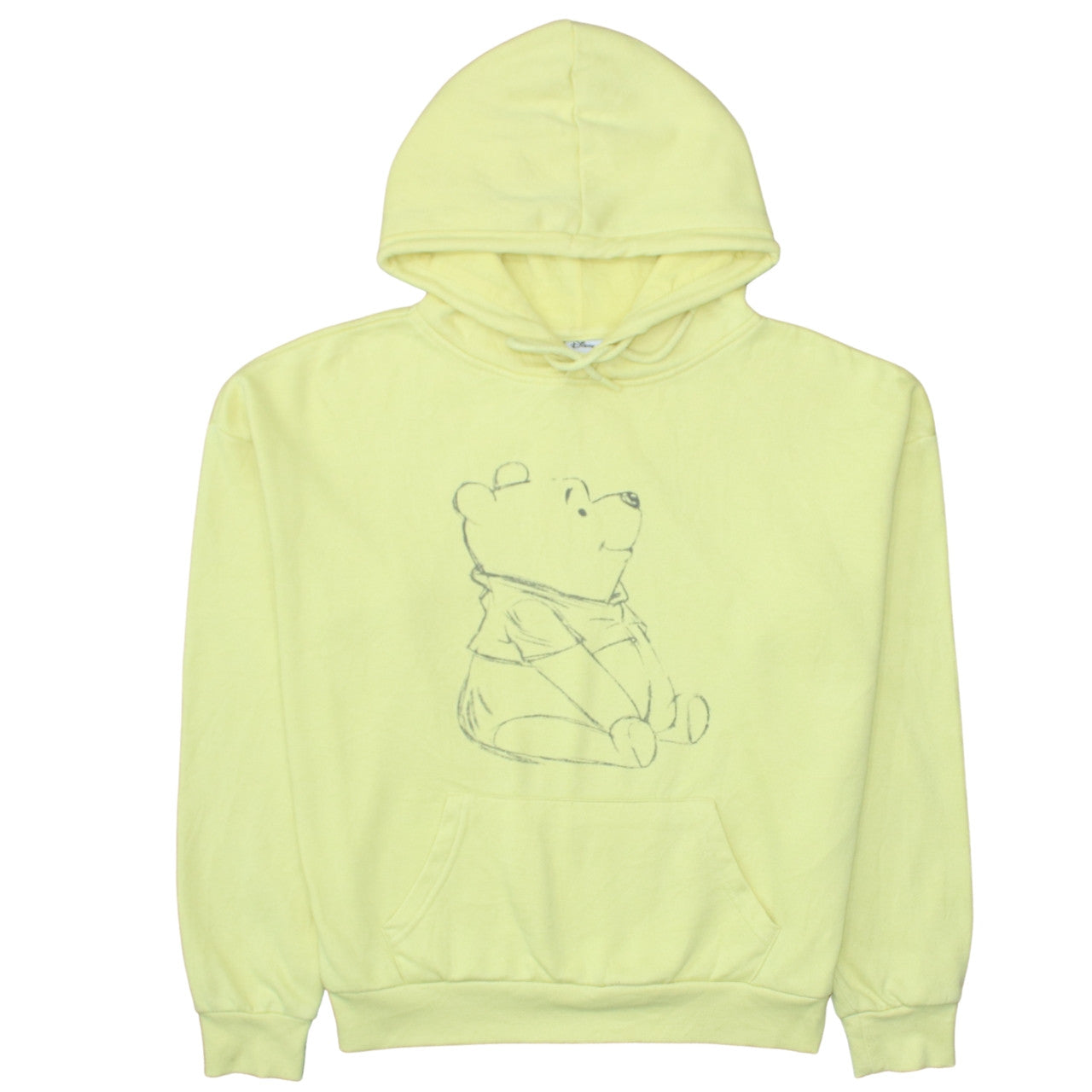 Womens UK Size 10 Disney Yellow Pullover Hoodie