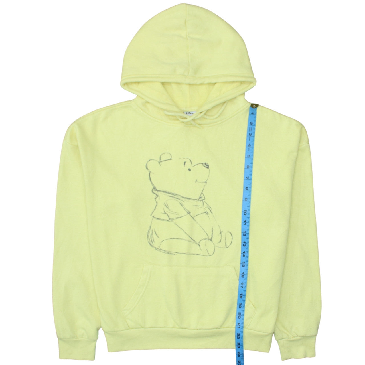Womens UK Size 10 Disney Yellow Pullover Hoodie