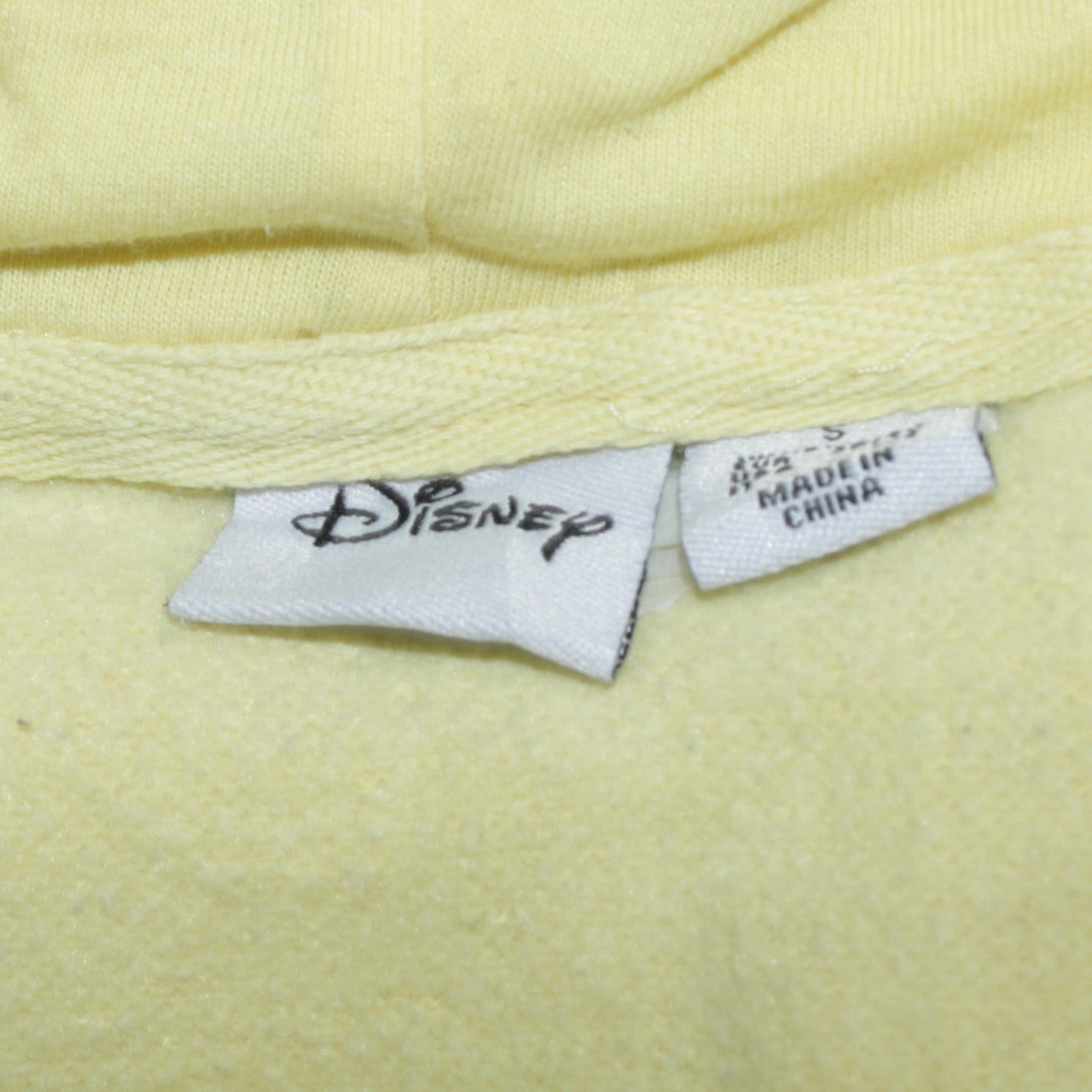 Womens UK Size 10 Disney Yellow Pullover Hoodie