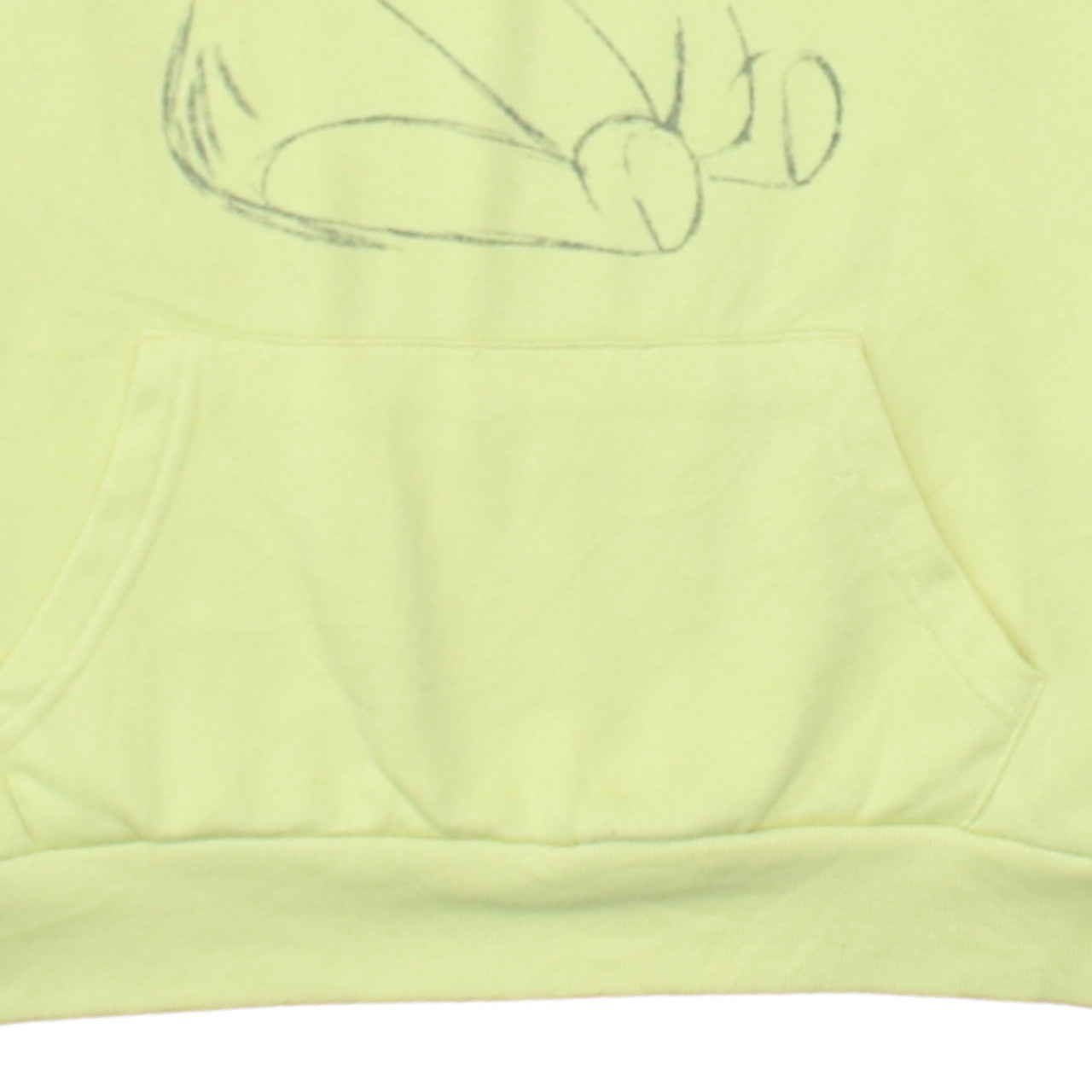 Womens UK Size 10 Disney Yellow Pullover Hoodie