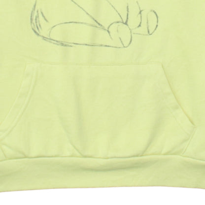 Womens UK Size 10 Disney Yellow Pullover Hoodie