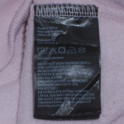 Womens UK Size XL H&M Pink Pullover Sweatshirt