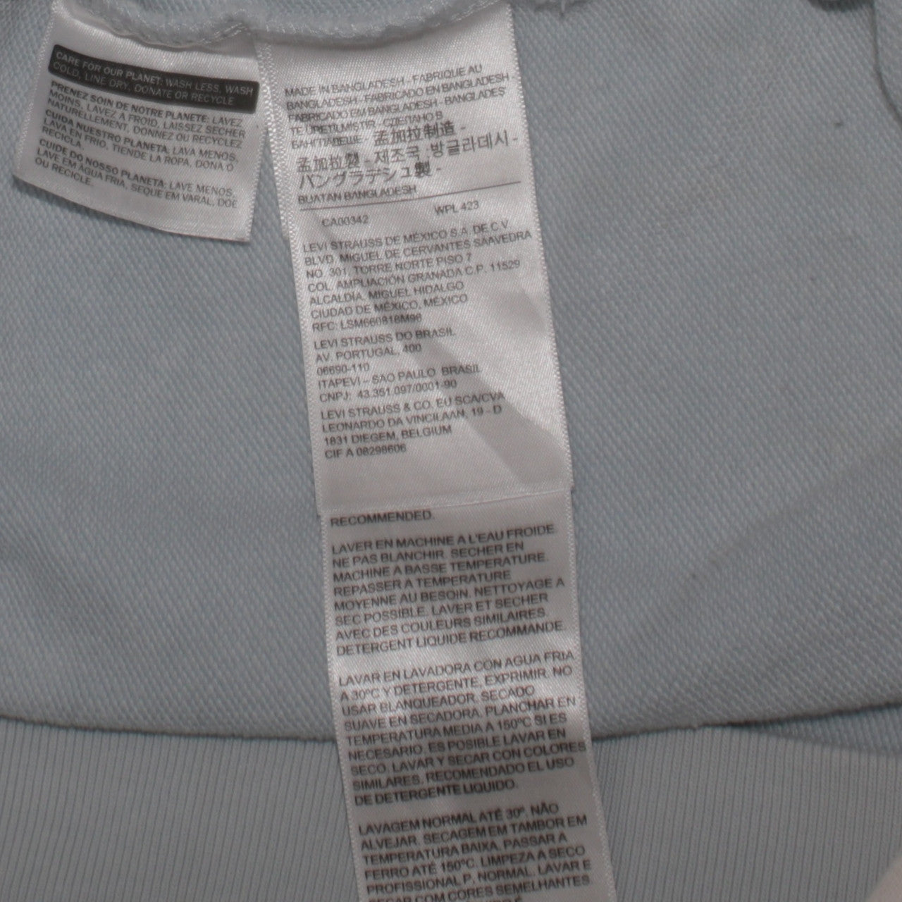 Mens UK Size XS Levi's Blue Pullover Sweatshirt