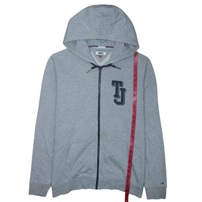 Mens UK Size 2XL Tommy Jeans Grey Full Zip Hoodie