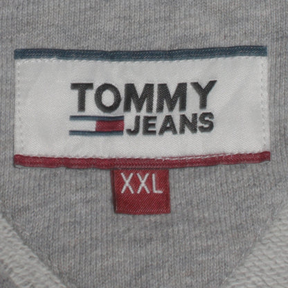 Mens UK Size 2XL Tommy Jeans Grey Full Zip Hoodie