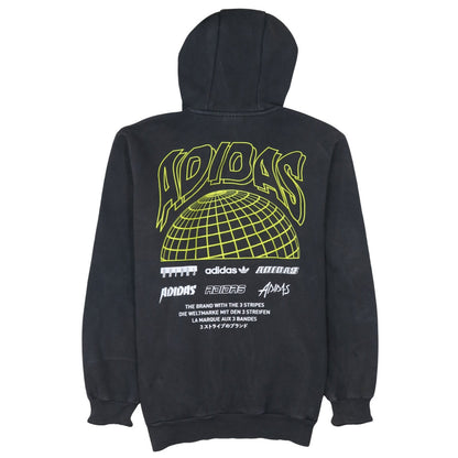 Mens UK Size M adidas Black Pullover Hoodie