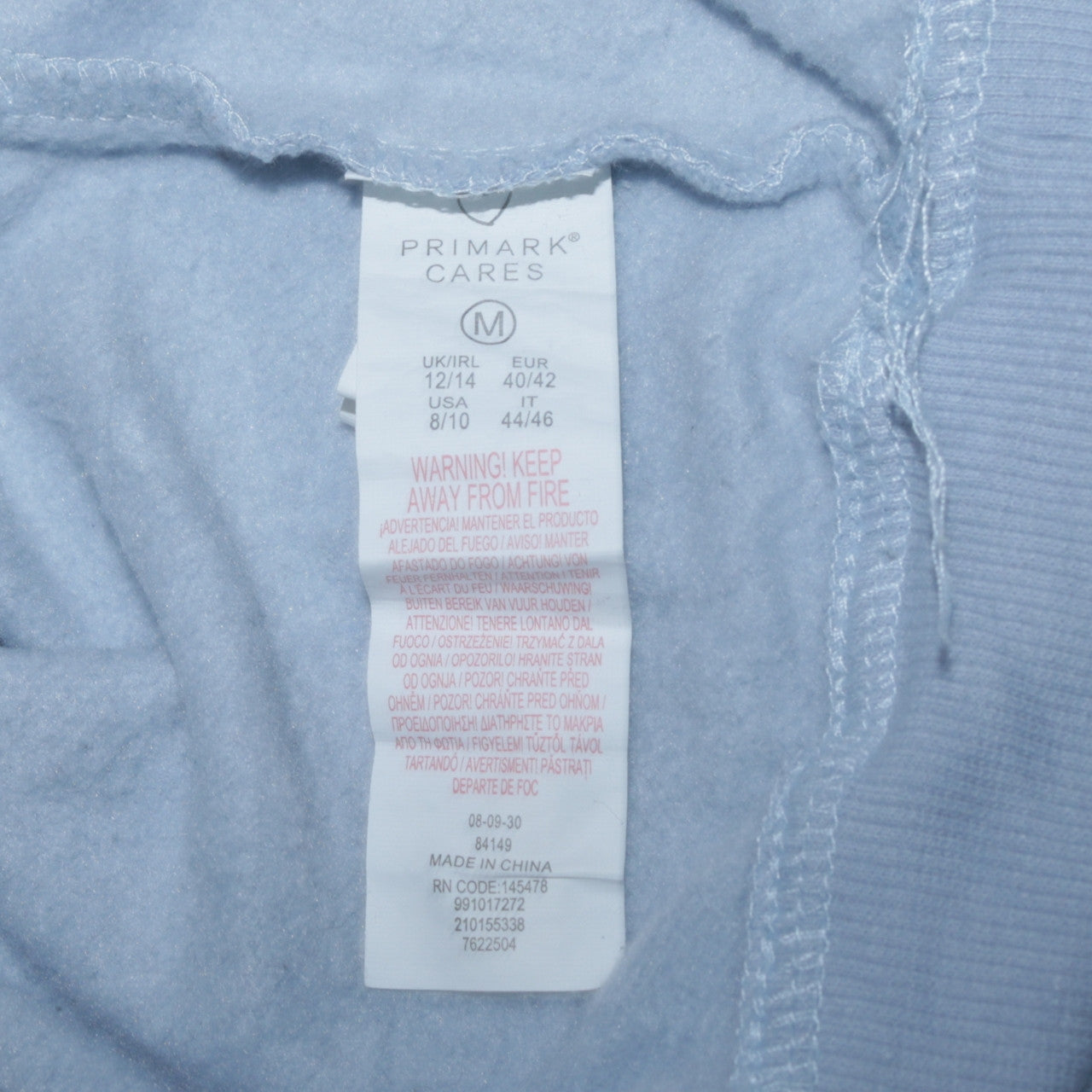 Womens UK Size M Primark Blue Pullover Sweatshirt