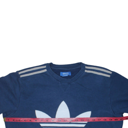 Mens UK Size S adidas Blue Pullover Sweatshirt