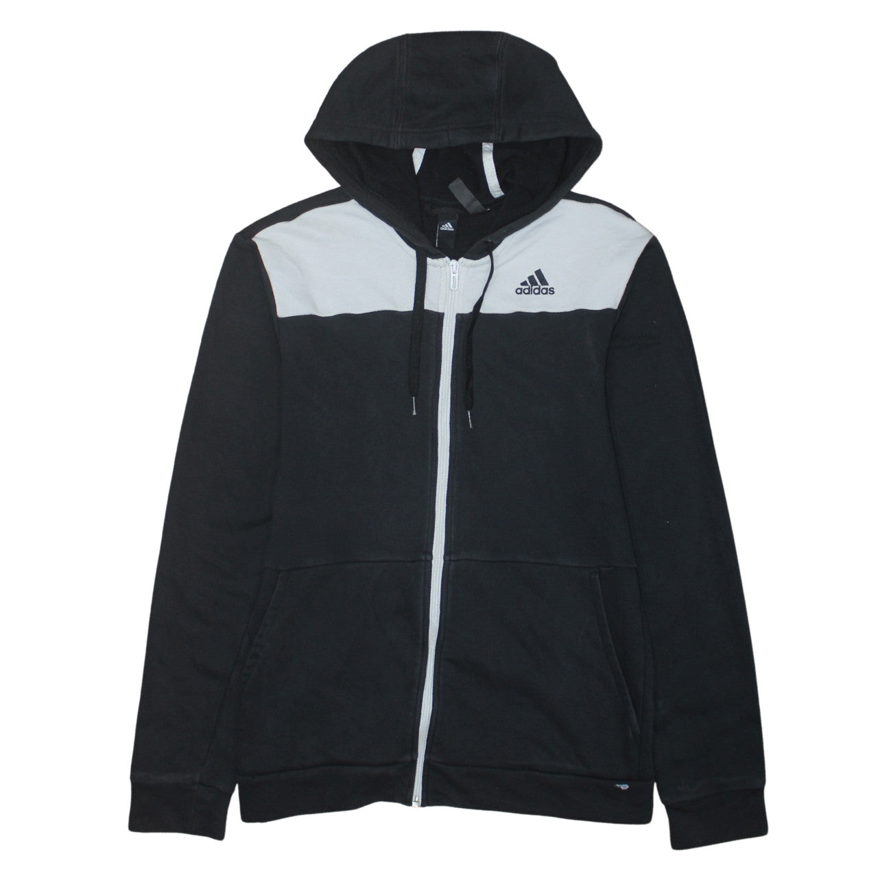 Mens UK Size S adidas Black Full Zip Hoodie