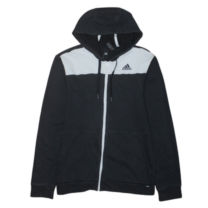 Mens UK Size S adidas Black Full Zip Hoodie