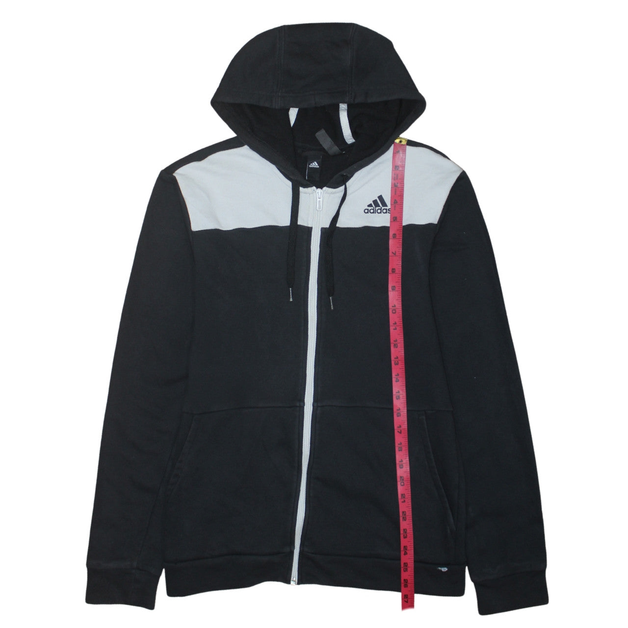 Mens UK Size S adidas Black Full Zip Hoodie