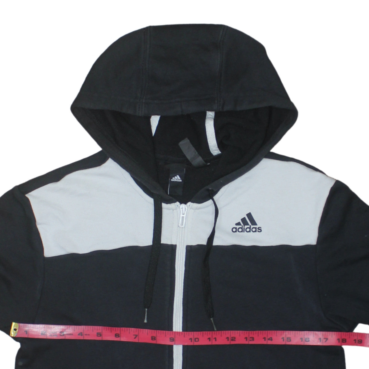 Mens UK Size S adidas Black Full Zip Hoodie