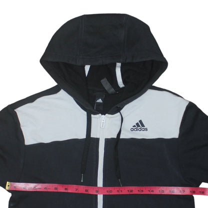 Mens UK Size S adidas Black Full Zip Hoodie