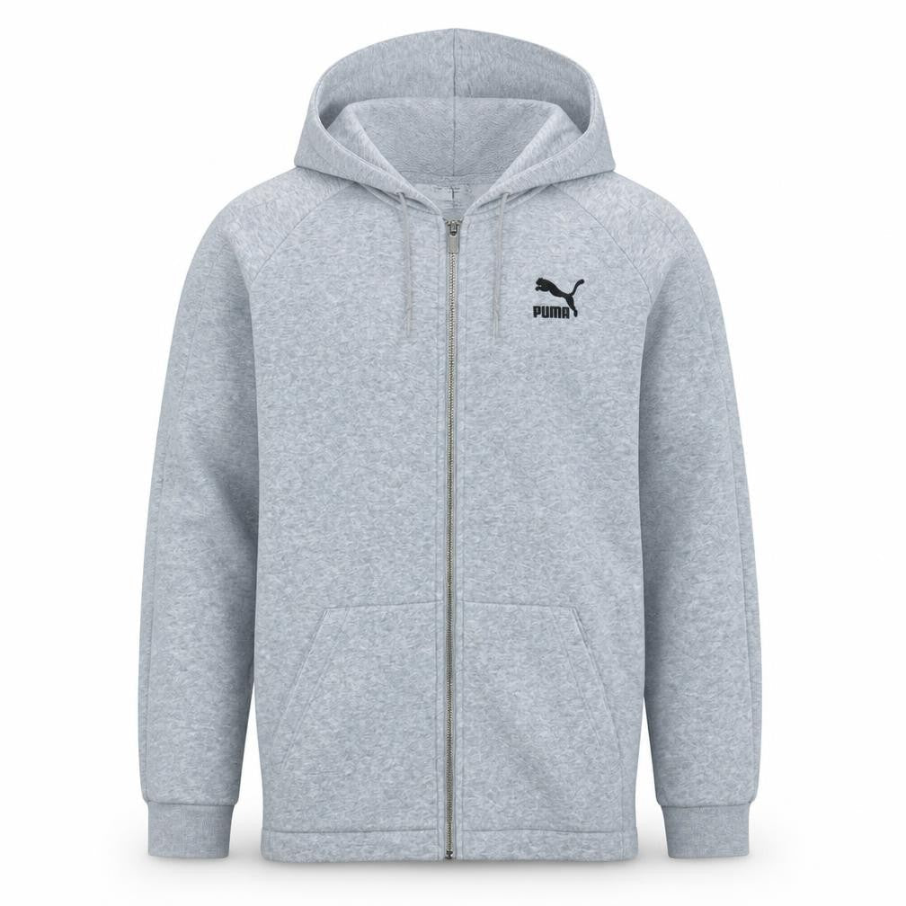 Mens UK Size S PUMA Grey Full Zip Hoodie