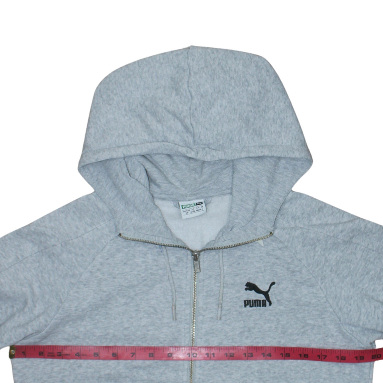 Mens UK Size S PUMA Grey Full Zip Hoodie