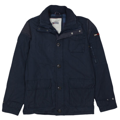 Mens UK Size L Hilfiger Denim Blue Military Jacket