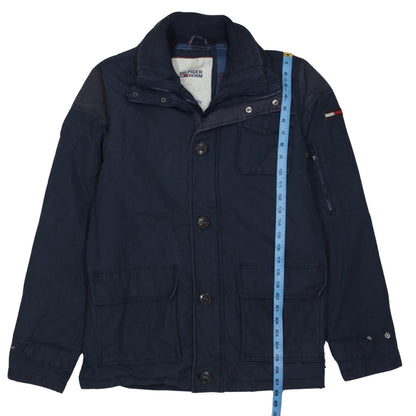 Mens UK Size L Hilfiger Denim Blue Military Jacket