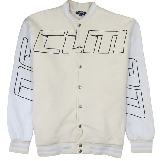 Mens UK Size XS boohooMAN Beige Varsity Jacket