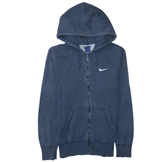 Mens UK Size M Nike Blue Full Zip Hoodie