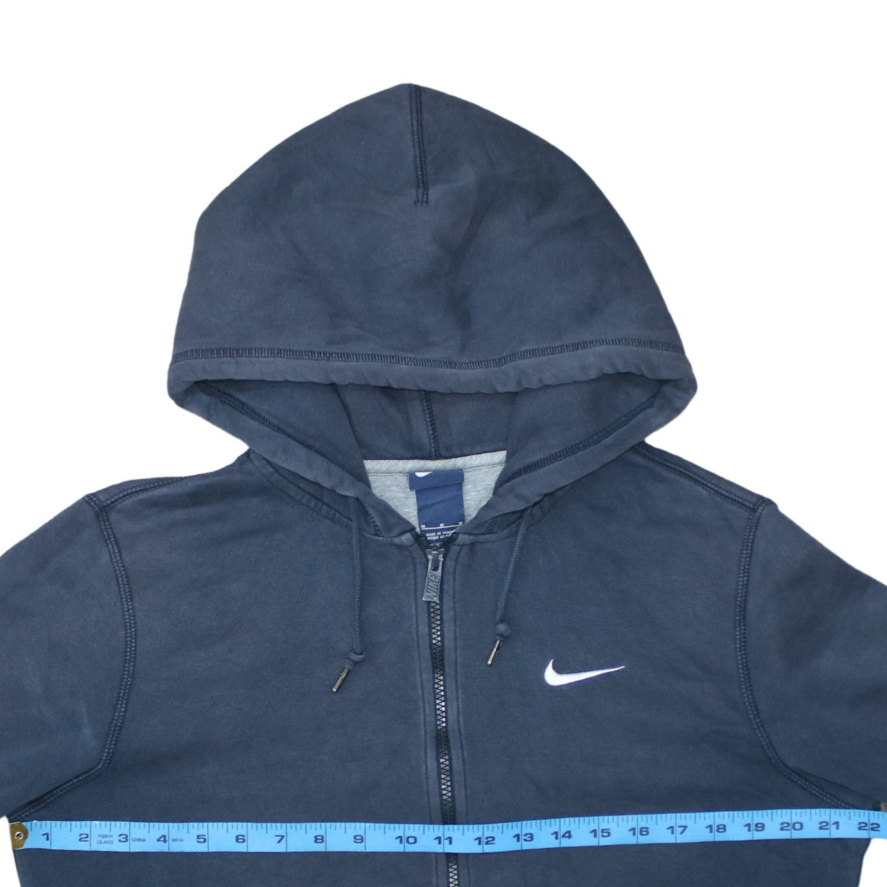 Mens UK Size M Nike Blue Full Zip Hoodie