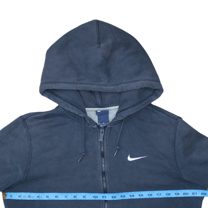 Mens UK Size M Nike Blue Full Zip Hoodie
